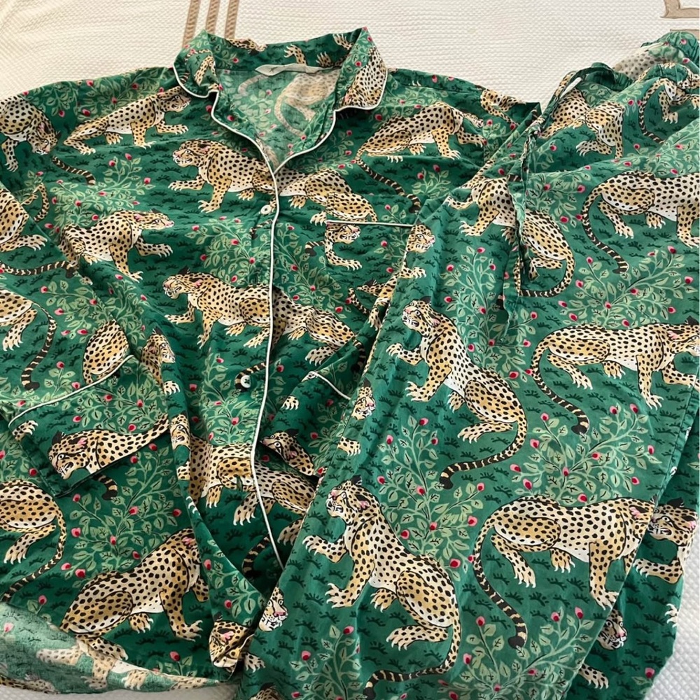 Printfresh Green Leopard Pajama Set